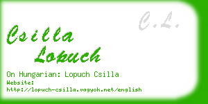 csilla lopuch business card